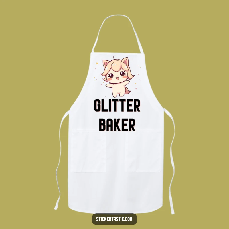 Funny Glitter Trail Apron: Sparkle in the Kitchen, Fantastic Funny Gift for Playful Cooks