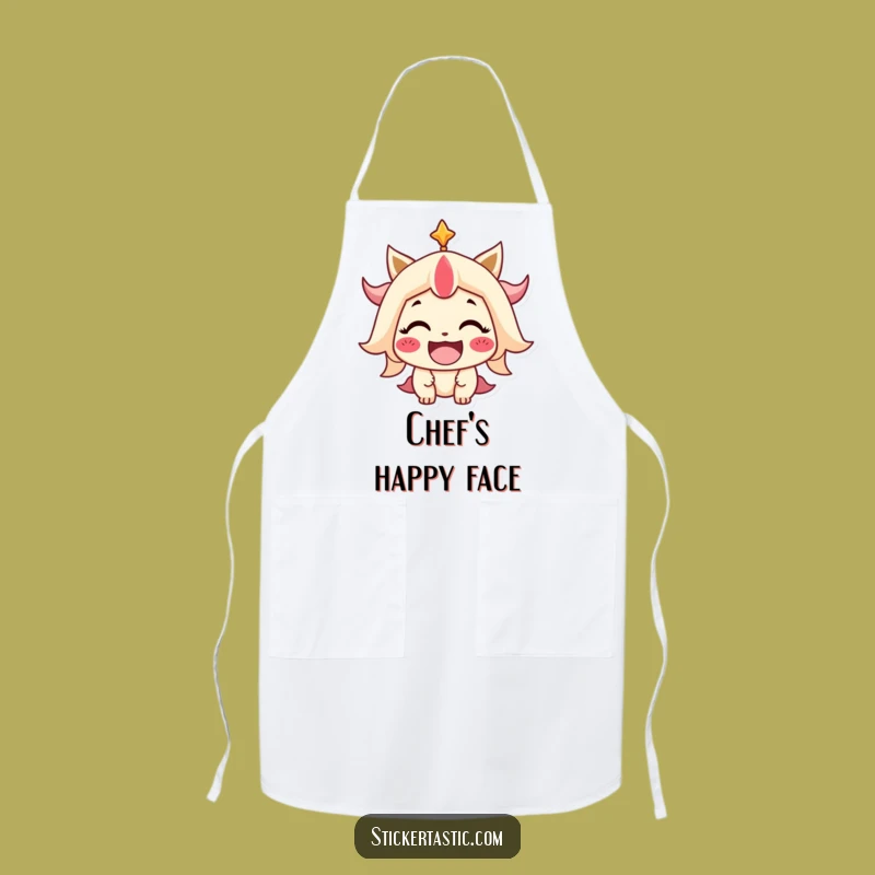 Funny Smiling Chef Character Apron: Cook Up Smiles in the Kitchen!