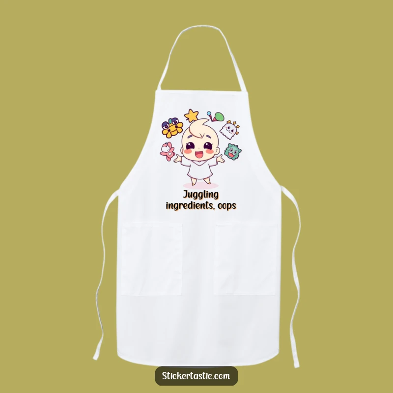 Funny Sticker Juggling Apron - Kitchen Performance Gift