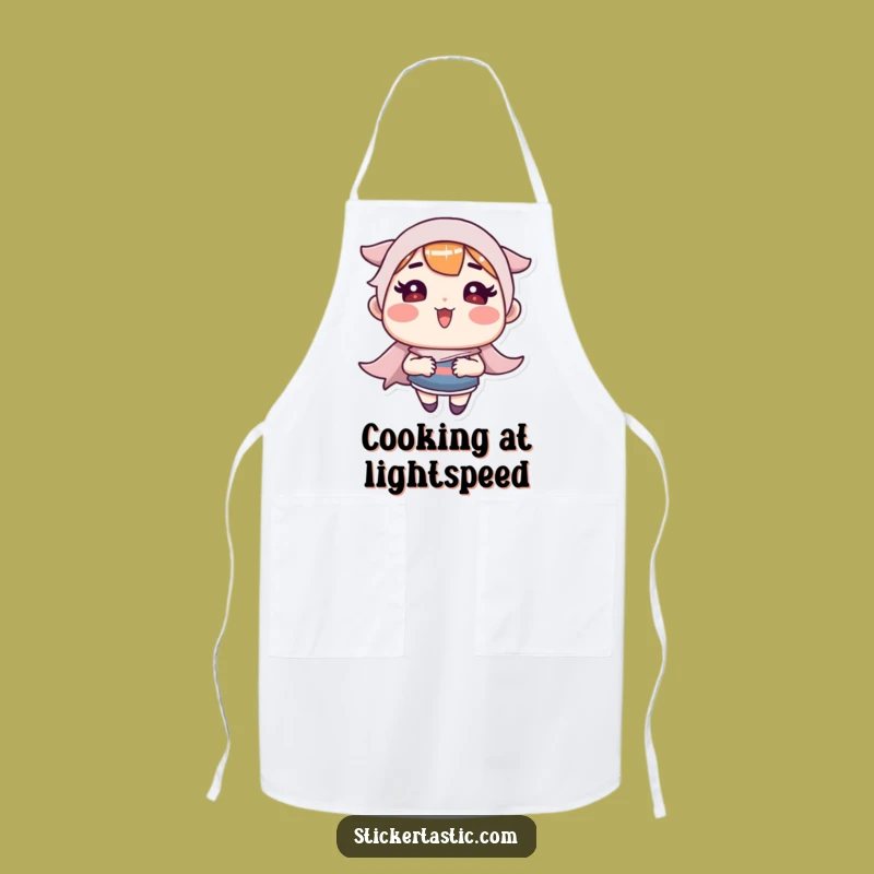 Funny Sticker Speed Chef Apron - Cook with Speed & Laughs - Funny Gift!