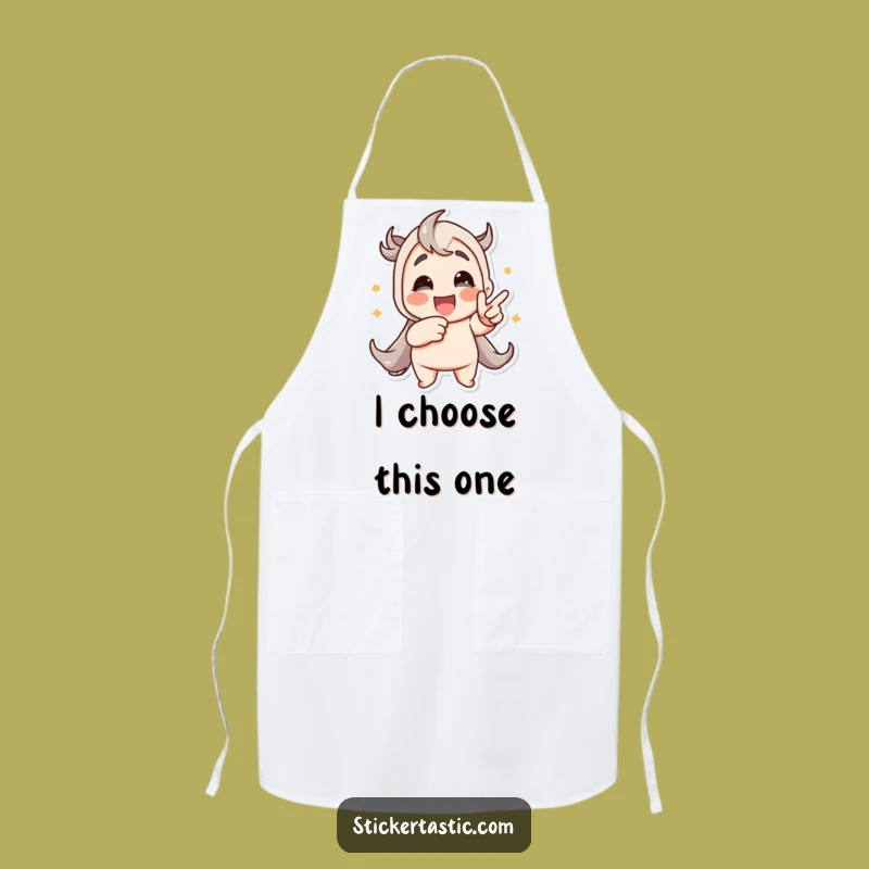 Funny Chef's Sticker Apron: Animated Art for the Enthusiastic Cook