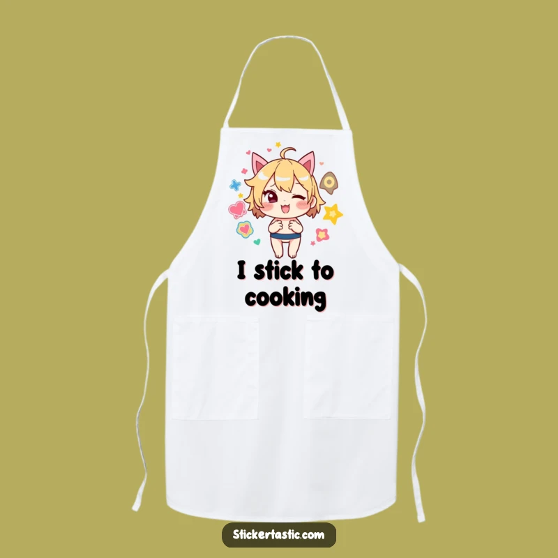 Funny Sticker Juggler Apron: Cook with Mischief, Winking Character, Perfect Funny Gift