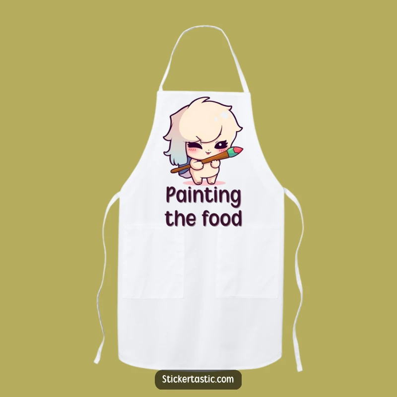 Funny Winking Painter Apron - Create Art with a Playful Twist
