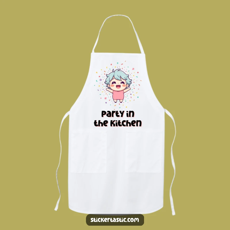 Funny Confetti Apron: Happy Kitchen Explosion, Unique Gift