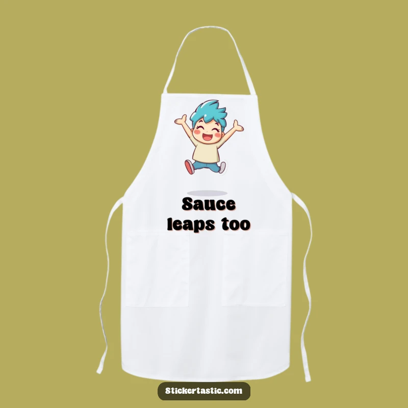 Funny Sticker Chef's Leap Apron: A Hilarious Cooking Gift