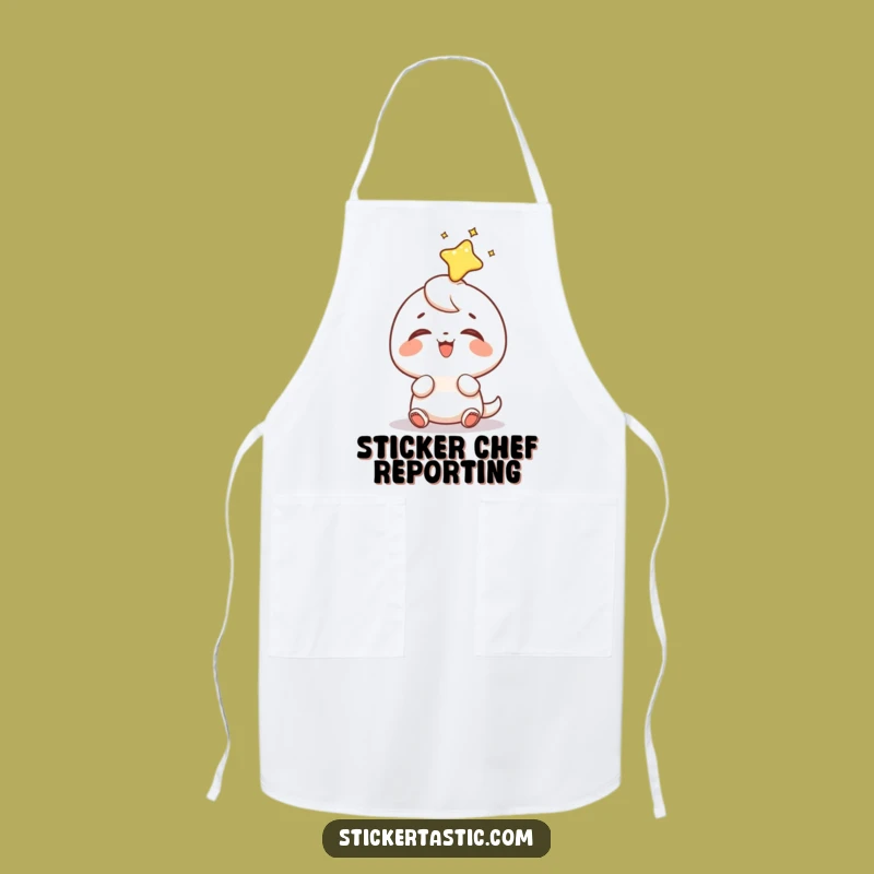 Funny Sticker Head Apron: Protect Your Clothes with a Character's Sticker Smile, Fun Funny Gift