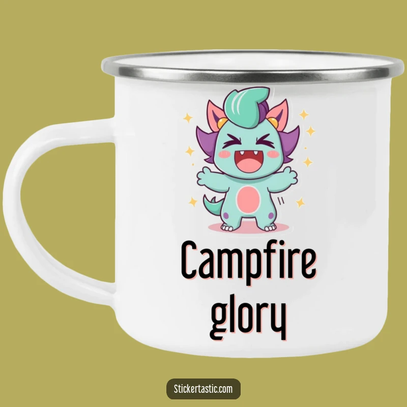 Funny Roaring Camping Mug: Sparkle Victory Adventure - Outdoor Triumph!