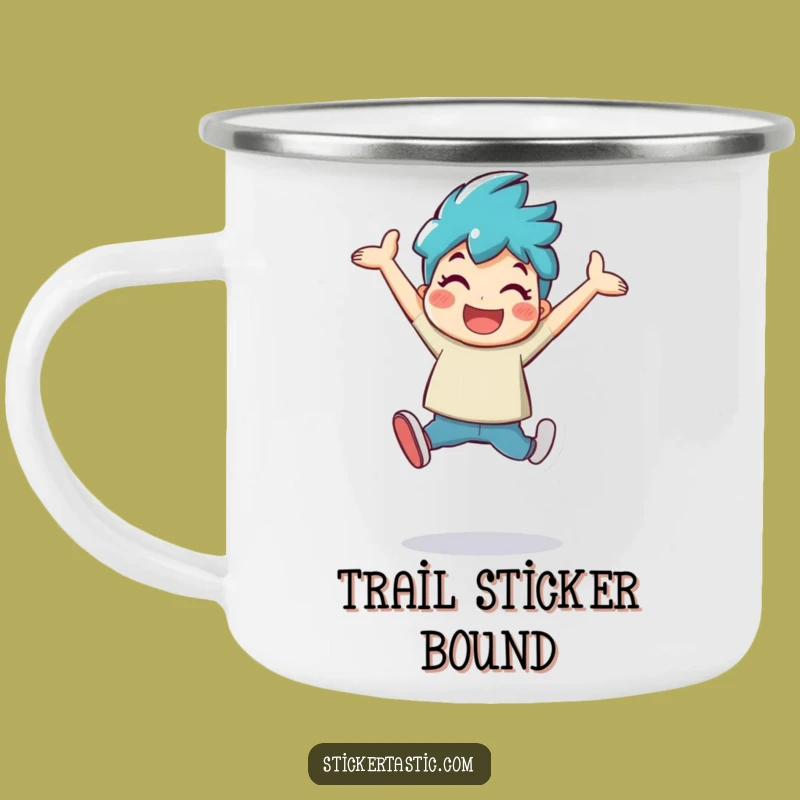 Funny Adventure Sticker Leap Mug: The Perfect Humorous Outdoor Gift