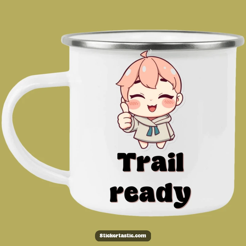 Funny Winking Sticker Camp Mug - Adventure Approved - Funny Gift!