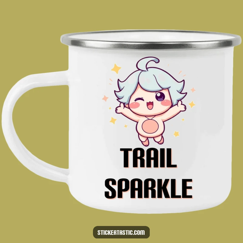 Funny Sparkle Character Camping Mug: Adventure Fuel, Perfect Funny Gift for Outdoorsy Joy