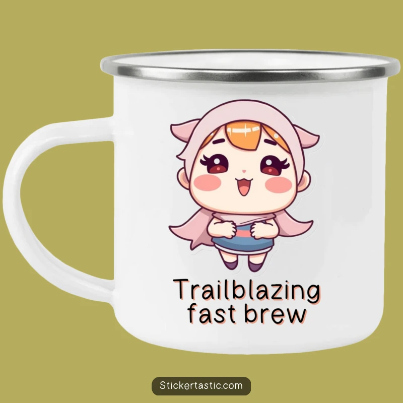 Funny Sticker Speedster Camping Mug - Adventure Fuel for Laughs - Funny Gift!