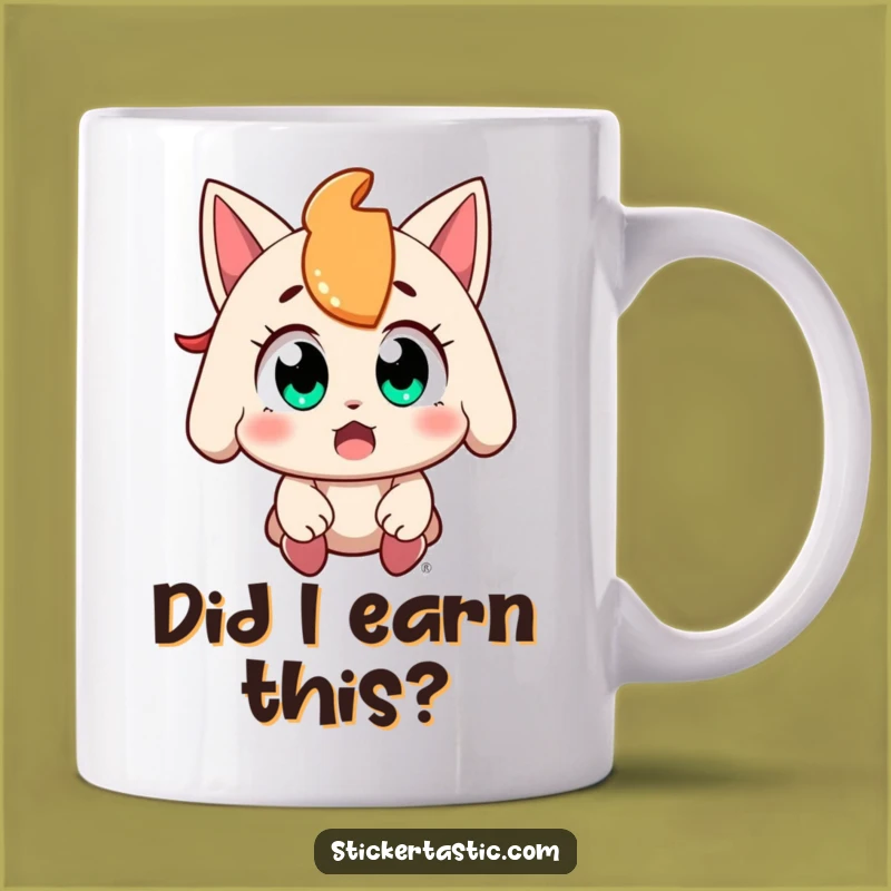 Funny Amazed Sticker Mug: React to Life's Little Surprises with Humor