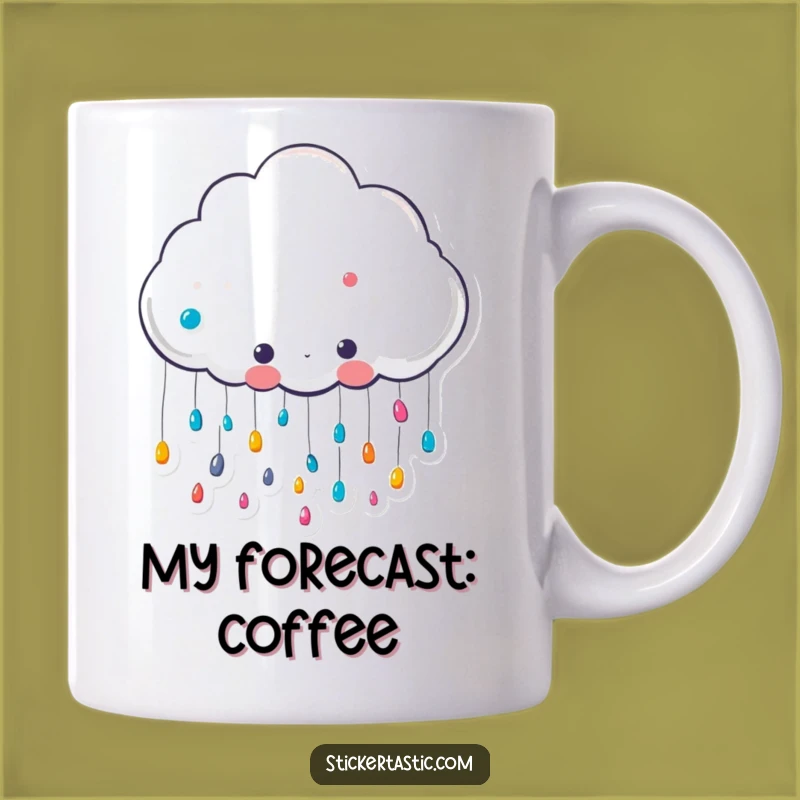 Funny Cloud Rain Mug: Cute Sticker Shower Surprise - A Hilarious Gift for Brightening Days