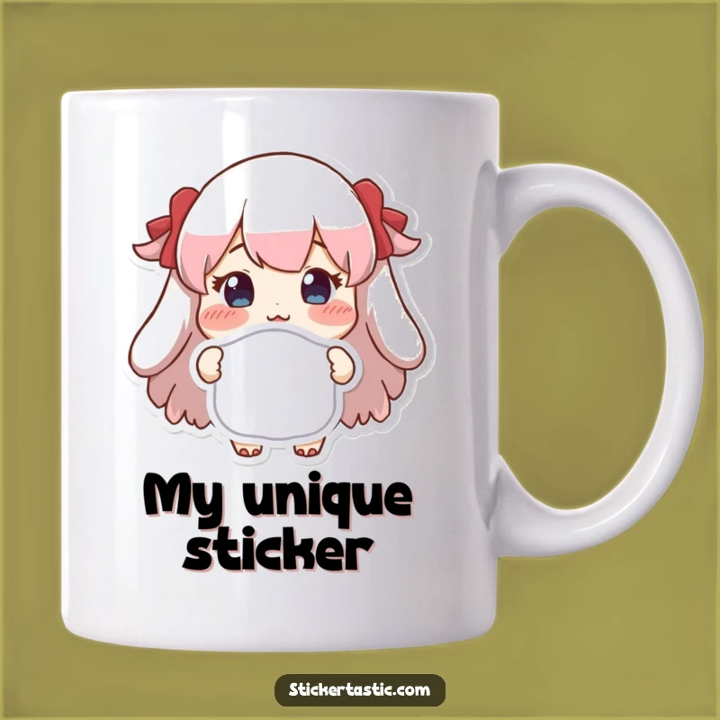 Funny Proud Sticker Display Mug - Cheerful Gift for Sticker Collectors