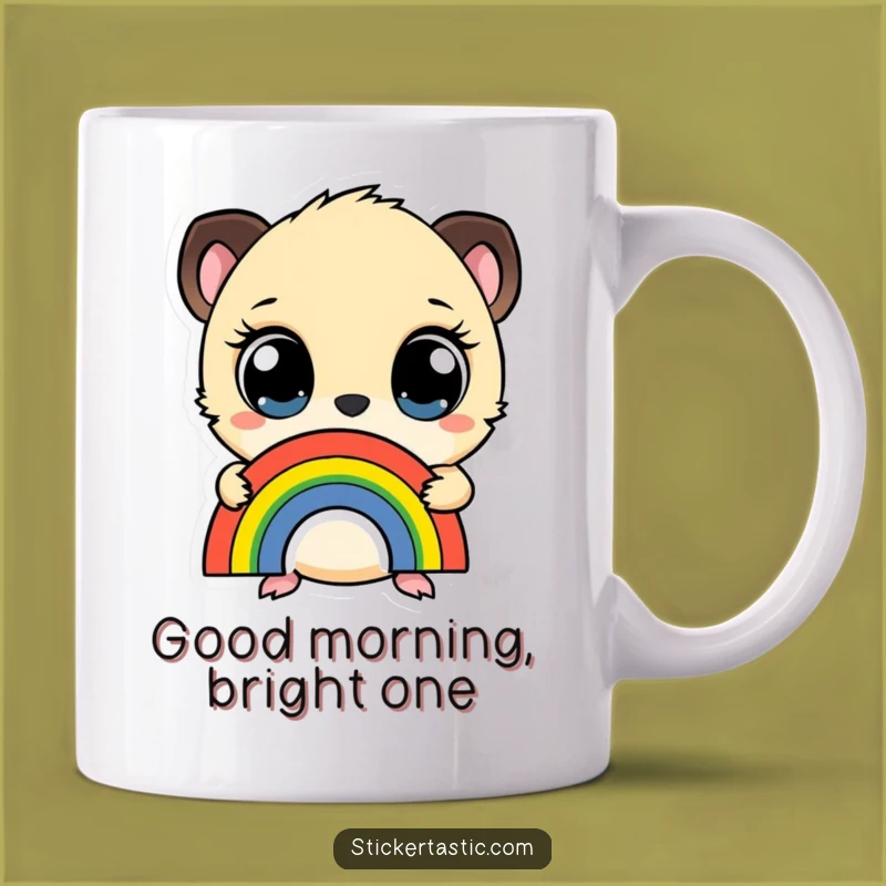 Funny Wide-Eyed Creature Mug: Adorable Humor for a Whimsical Gift