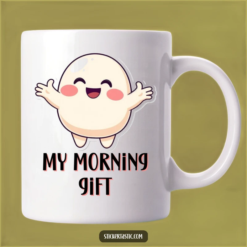 Funny Blob Offering Mug: Smiling Character's Gift, Perfect Gift!