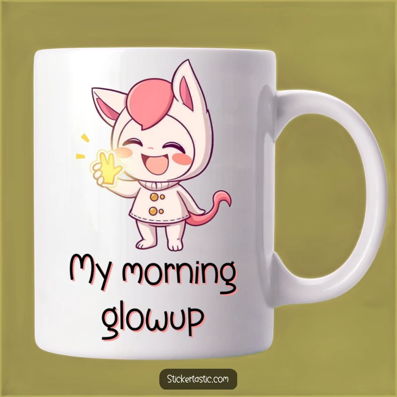 Funny Giggling Sticker Helper Mug - A Hilarious Gift for Pranksters