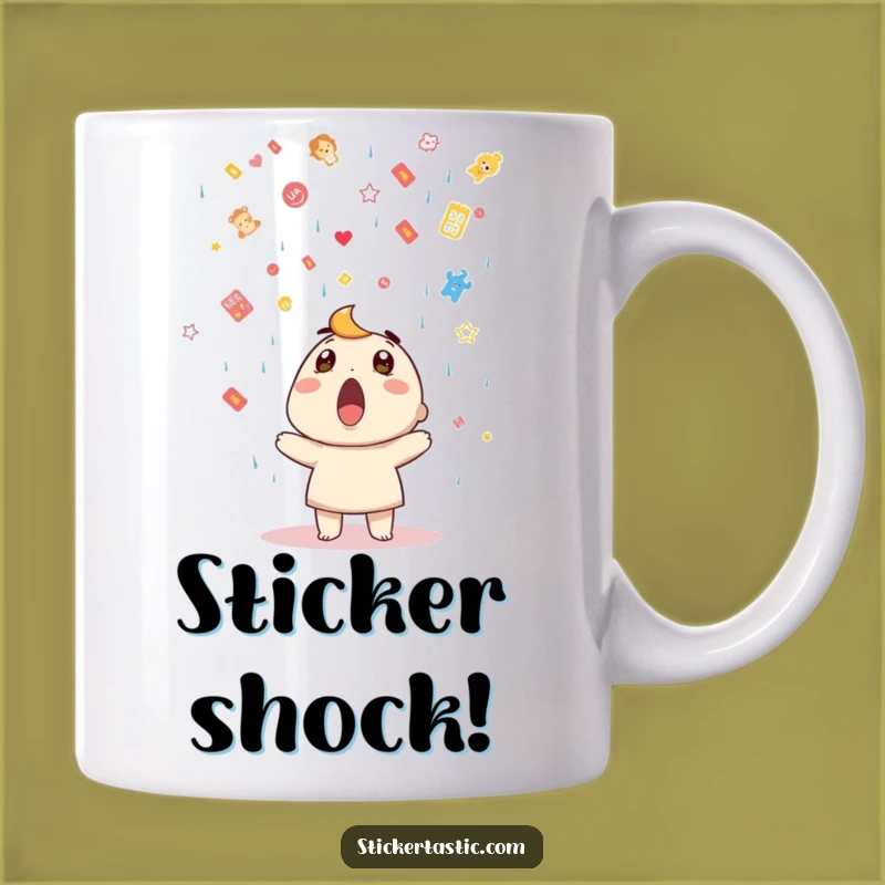 Funny Sticker Shower Mug: Hilarious Surprise Design, Perfect Funny Gift for Collectors