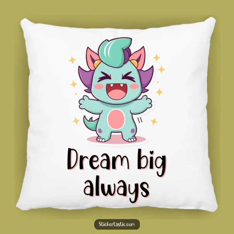 Funny Roar Pillow: Sparkle Triumph Cushion - Cozy & Empowering!