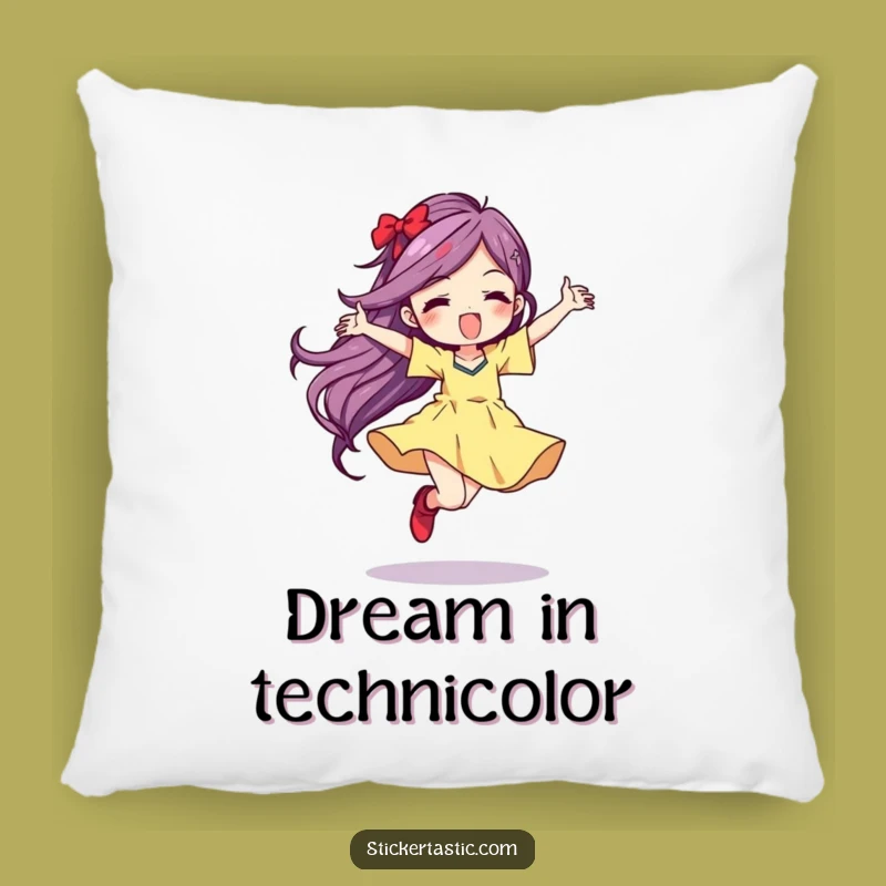 Funny Dancing Character Pillow: Vibrant Color Cushion - Cozy Fun Decor!