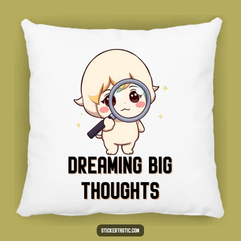 Funny Curious Character Pillow: Sparkle Comfort, Cozy & Hilarious Gift