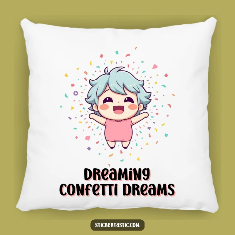 Funny Confetti Pillow: Happy Burst Comfort, Cozy & Hilarious Gift