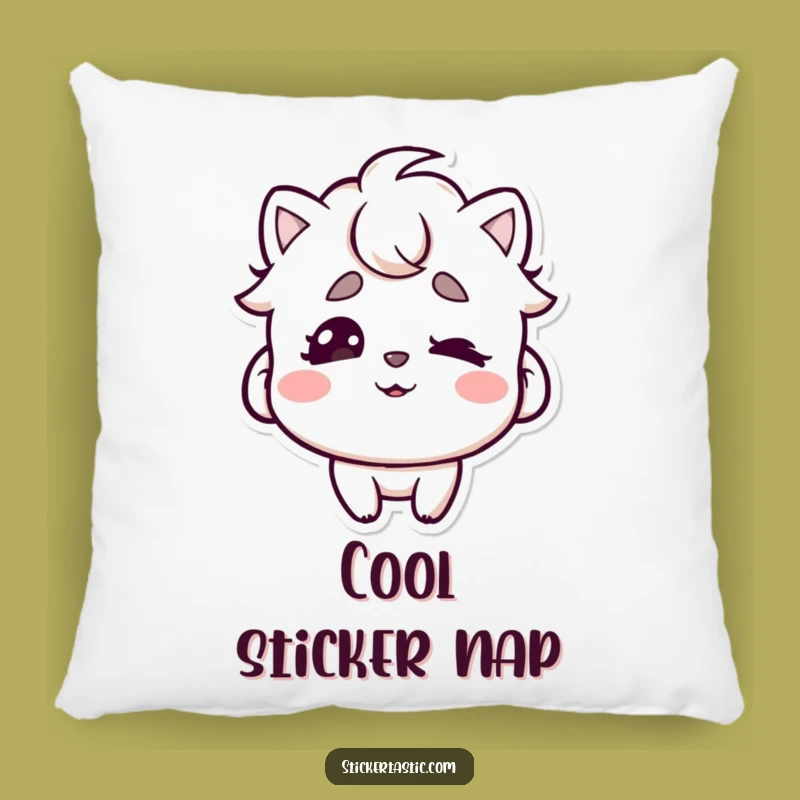 Funny Cool Sticker Eyebrow Wiggle Pillow - Cozy Up with Playful Vibes