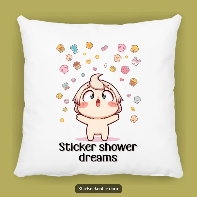 Funny Sticker Shower Pillow - Snuggle Up with Hilarious Surprise Vibes