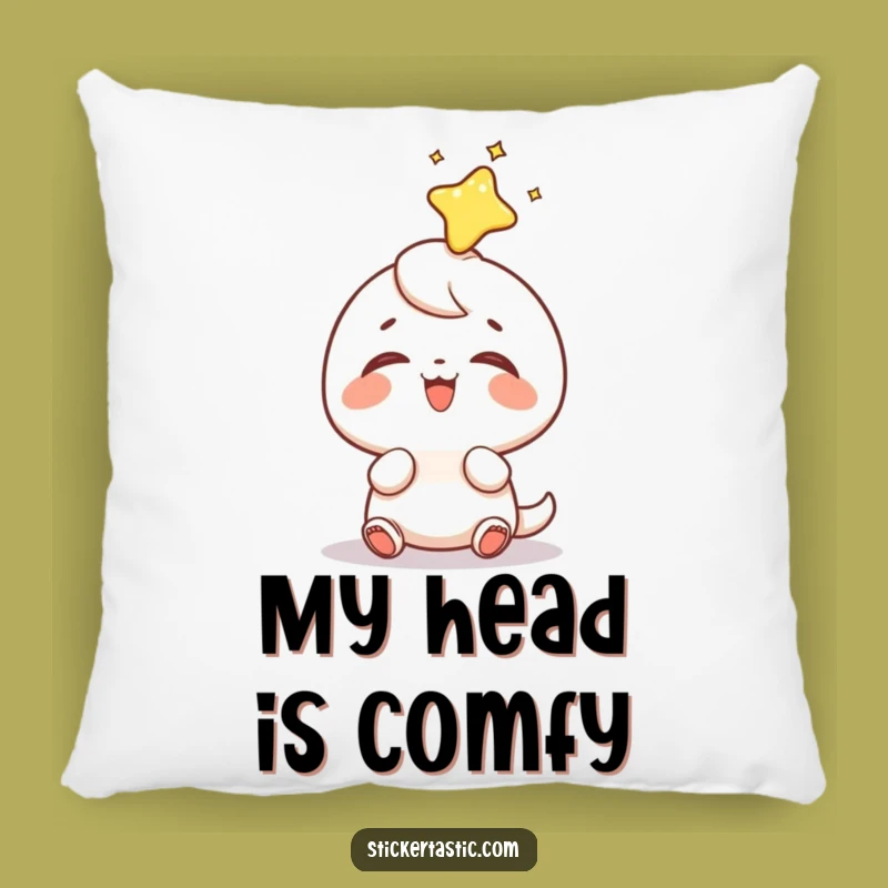 Funny Sticker Head Pillow: Cozy Comfort with a Character's Sticker Joy, Soft Funny Gift Accent