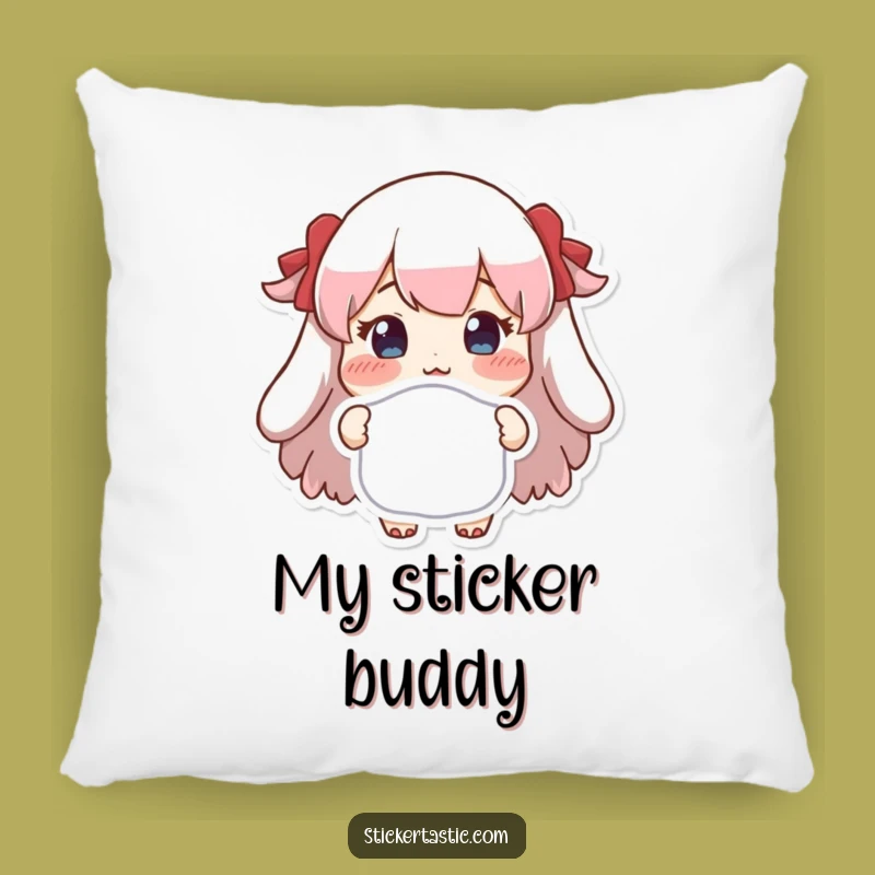 Funny Proud Sticker Display Pillow - Cozy Up with Sticker Cheer