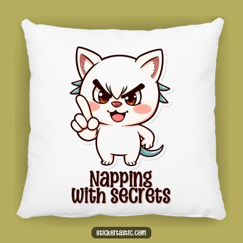 Mischievous Wink Pillow - Funny Playful Character Cushion