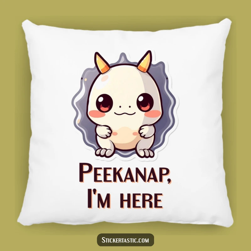 Funny Monster Sticker Pillow: Cute Monster Comfort, Adorable Funny Gift for Cozy Spaces