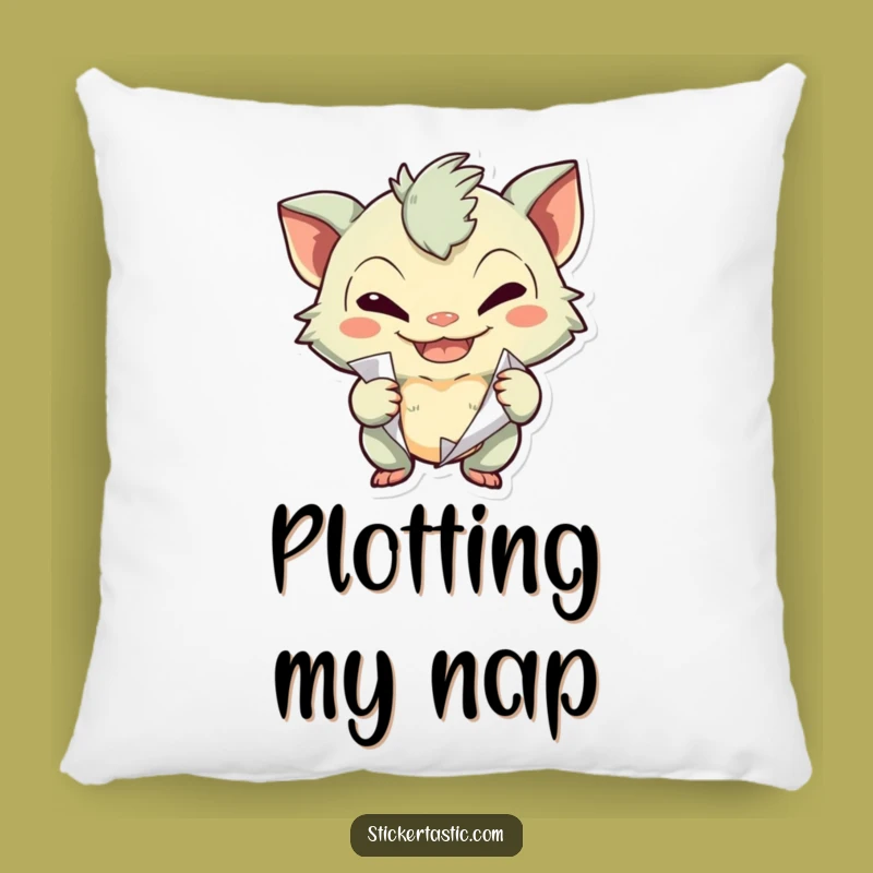 Funny Sticker Peeling Creature Pillow - Comfy & Cheeky Decor