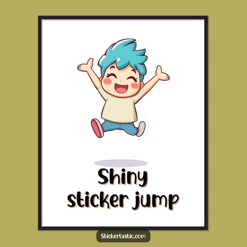 Funny Sticker Joy Digital Art Print: Instant Humorous Gift