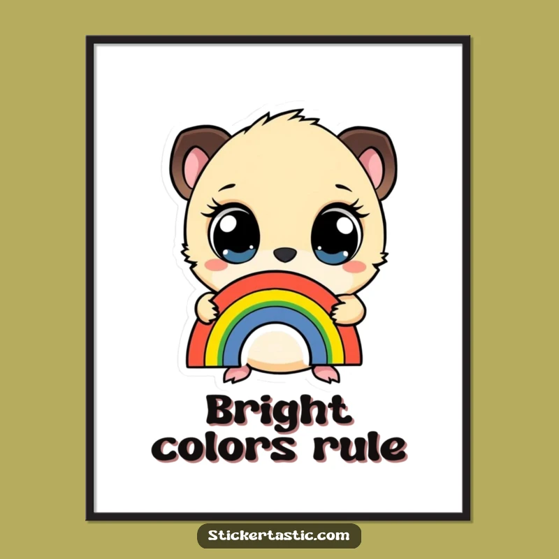 Funny Wide-Eyed Creature Digital Art: Instant Whimsy for Your Walls