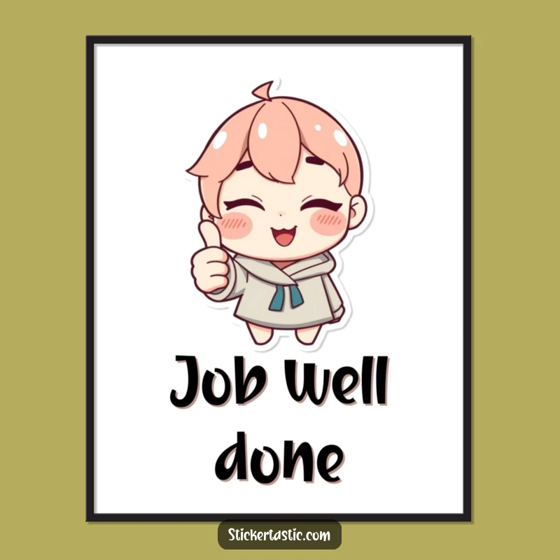 Funny Winking Sticker Art Print - Add Cool Confidence to Your Walls - Funny Gift!