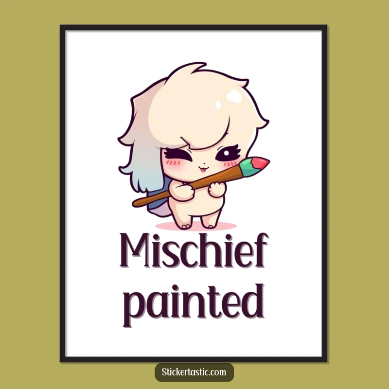 Funny Winking Artist Digital Art - Instant Creativity for Your Walls