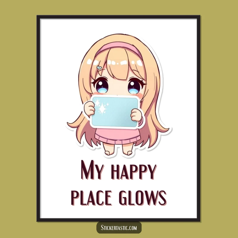 Funny Sparkle Sticker Digital Art: Instant Joy with Cute Character Sparkle