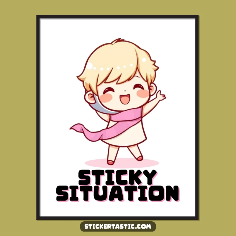 Funny Tape Dance Digital Art: Instant Joyful Decor, Perfect Funny Gift for Happy Homes