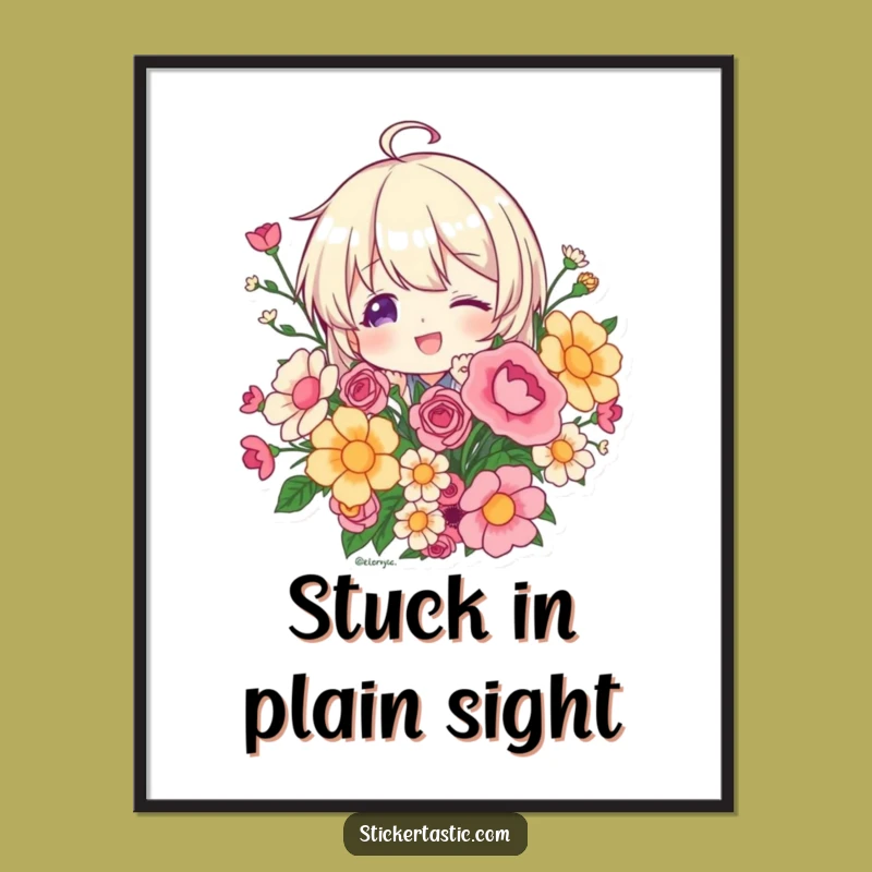 Funny Peeking Sticker Digital Art: Instant Playfulness for Your Walls