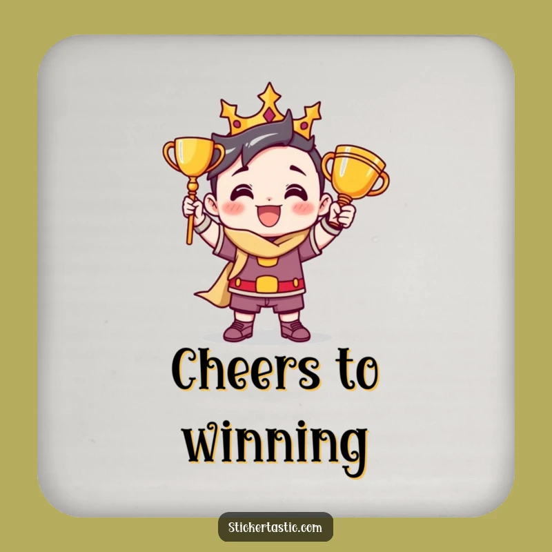 Funny Trophy Winner Coasters - Protect Surfaces with Champion Style