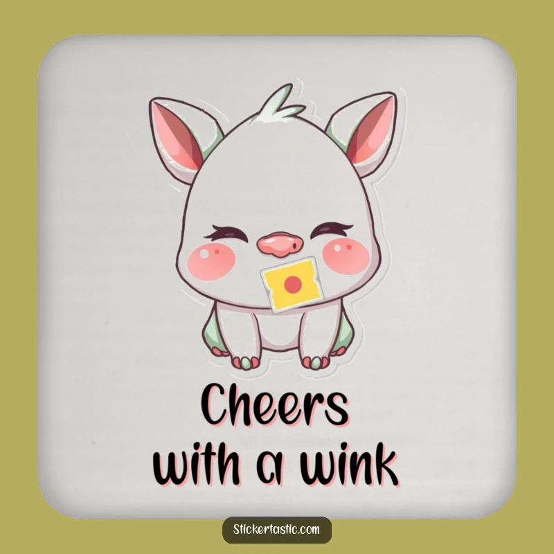 Funny Sticker Nose Guard Coaster: A Humorous Gift for Surfaces