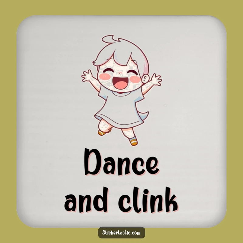 Funny Joyful Dancer Coaster: Energetic Protection, Humorous Gift Set