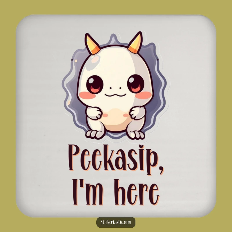 Funny Monster Sticker Coaster: Cute Monster Protects Your Table, Ideal Funny Gift