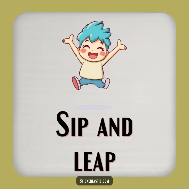 Funny Sticker Landing Coaster: A Humorous Gift for Surfaces