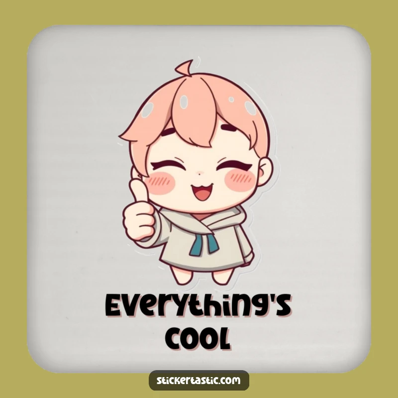 Funny Winking Sticker Coaster - Cheers with Confidence & Style - Funny Gift!