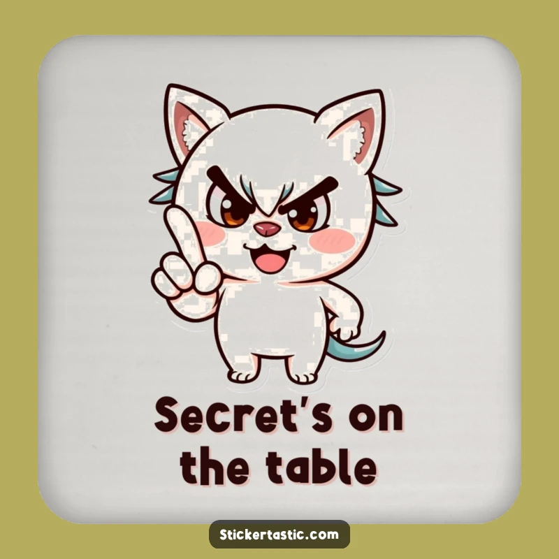 Mischievous Wink Coaster - Funny Playful Character Drink Accessory