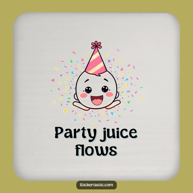 Funny Confetti Explosion Coasters - Add Sparkle to Your Drink Table