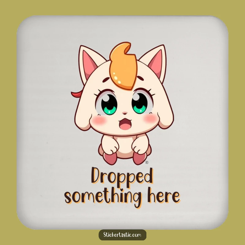 Protect Surfaces with a Funny Amazed Sticker Drink Coaster