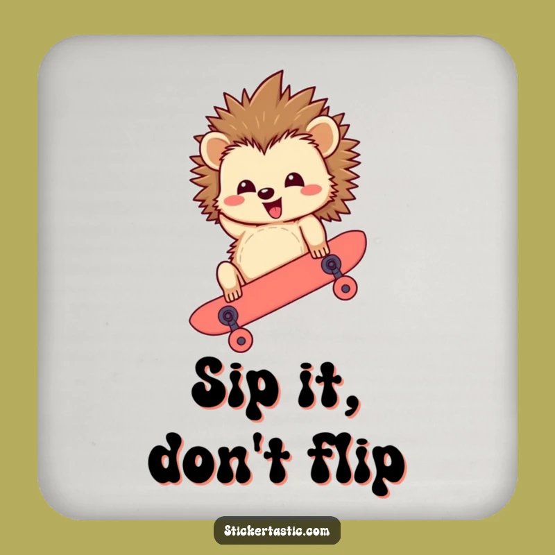 Funny Hedgehog Skateboard Coaster: Extreme Surface Protection